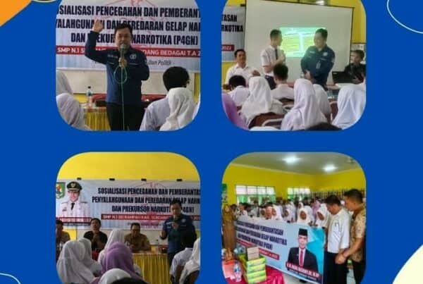 BNNK Serdang Bedagai Sosialisasi Pencegahan dan Pemberantasan Penyalahgunaan dan peredaran gelap Narkoba di Lingkungan Sekolah SMP Negeri 1 SEI RAMPAH