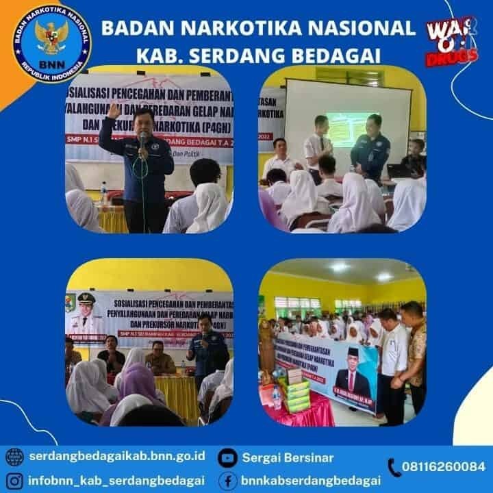 BNNK Serdang Bedagai Sosialisasi Pencegahan dan Pemberantasan Penyalahgunaan dan peredaran gelap Narkoba di Lingkungan Sekolah SMP Negeri 1 SEI RAMPAH BNNK Serdang Bedagai Sosialisasi Pencegahan dan Pemberantasan Penyalahgunaan dan peredaran gelap Narkoba di Lingkungan Sekolah SMP Negeri 1 SEI RAMPAH