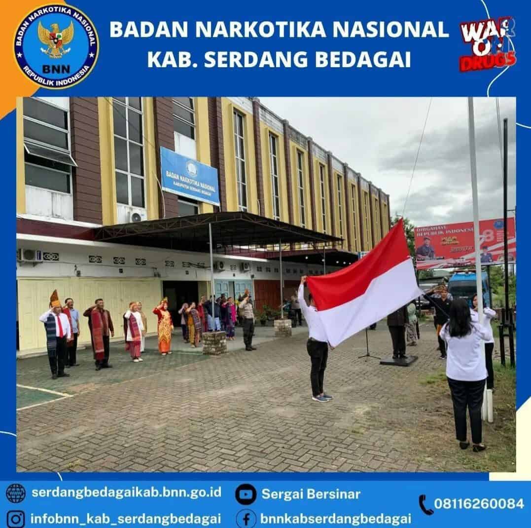 BNNK Serdang Bedagai melaksanakan Upacara Hari Ulang Tahun Republik Indonesia ke-78 Tanggal 17 Agustus 2023 Konsep Otomatis