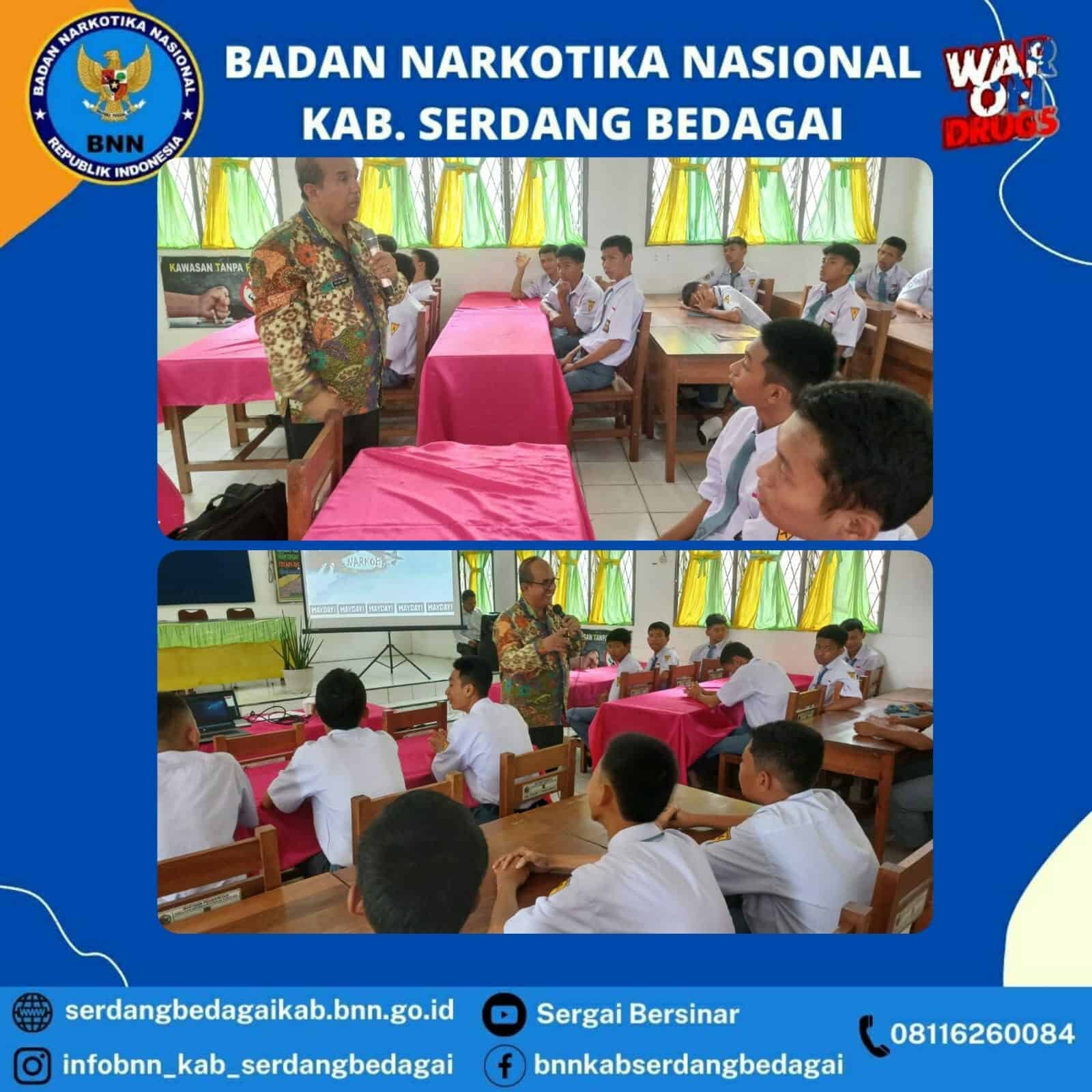 BNN KABUPATEN SERDANG BEDAGAI MELAKSANAKAN PENYULUHAN NARKOBA DI SMA NEGERI 1 PERBAUNGAN BNN KABUPATEN SERDANG BEDAGAI MELAKSANAKAN PENYULUHAN NARKOBA DI SMA NEGERI 1 PERBAUNGAN